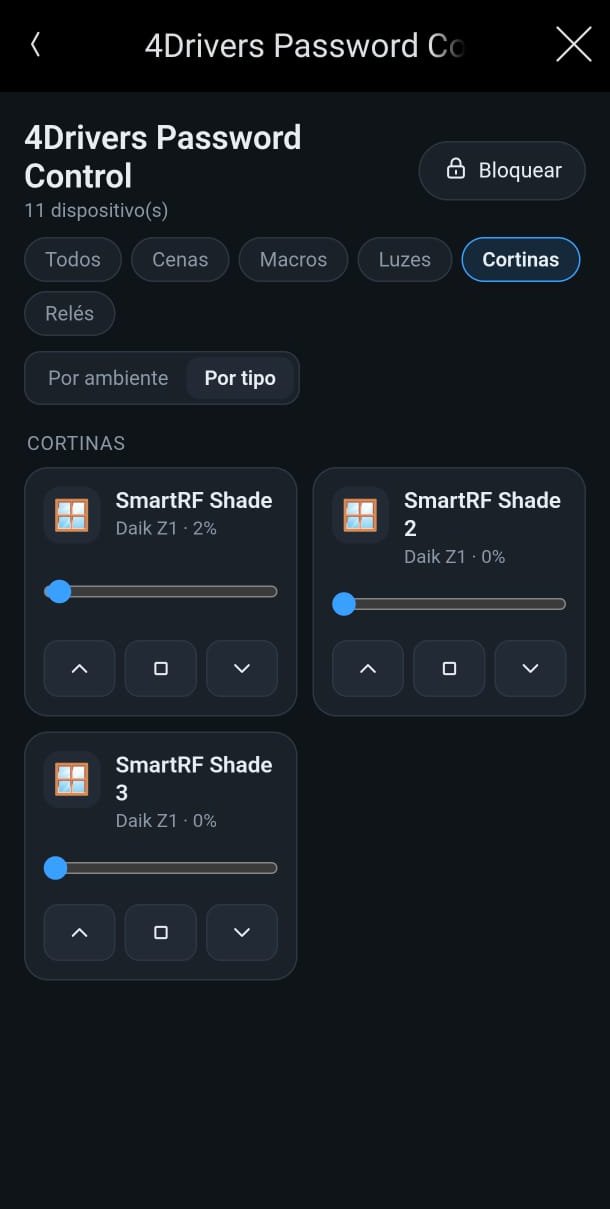 Shades with position